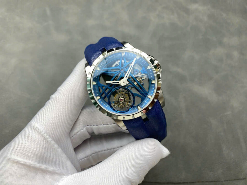 Đồng Hồ Roger Dubuis Excalibur Cobalt Blue RDDBEX0838 Chế Tác Tourbillon Xưởng BBR 45mm (9)