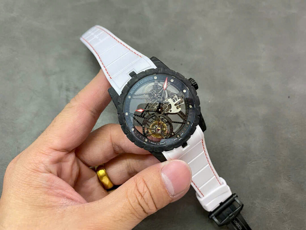 Đồng Hồ Roger Dubuis Excalibur Spider Carbon Chế Tác Tourbillon Xưởng BBR 45mm (9)