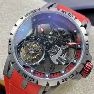 Đồng Hồ Roger Dubuis Excalibur Spider Titanium Màu Đỏ Chế Tác Tourbillon 45mm (9)