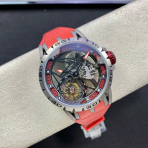 Đồng Hồ Roger Dubuis Excalibur Spider Titanium Màu Đỏ Chế Tác Tourbillon 45mm (9)