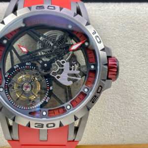 Đồng Hồ Roger Dubuis Excalibur Spider Titanium Màu Đỏ Chế Tác Tourbillon 45mm (9)