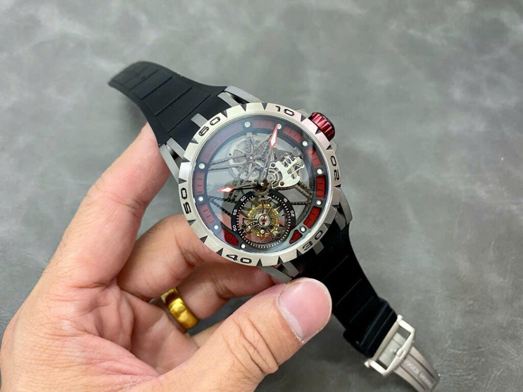 Đồng Hồ Roger Dubuis Excalibur Spider Titanium RDDBEX0545 Tourbillon Chế Tác BBR 45mm (6)