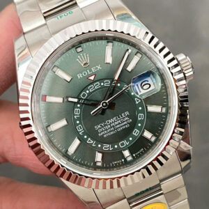 Đồng Hồ Rolex Sky Dweller 336934 Mặt Số Xanh Lá Chế Tác Nhà Máy ZF V2 42mm (6)