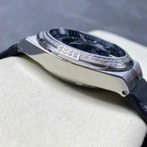 Đồng Hồ Vacheron Constantin Overseas 4500V Mặt Đen Đính Đá Replica 41mm (10)