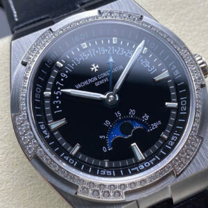 Đồng Hồ Vacheron Constantin Overseas 4500V Mặt Đen Đính Đá Replica 41mm (10)