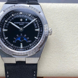 Đồng Hồ Vacheron Constantin Overseas 4500V Mặt Đen Đính Đá Replica 41mm (10)