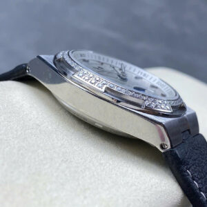 Đồng Hồ Vacheron Constantin Overseas 4500V Mặt Trắng Đính Đá Replica 41mm (3)