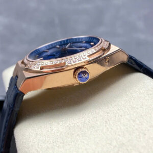 Đồng Hồ Vacheron Constantin Overseas 4500V Màu Xanh Dương Đính Đá 41mm (9)