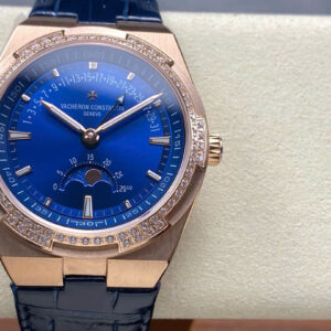 Đồng Hồ Vacheron Constantin Overseas 4500V Màu Xanh Dương Đính Đá 41mm (9)