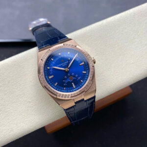 Đồng Hồ Vacheron Constantin Overseas 4500V Màu Xanh Dương Đính Đá 41mm (9)