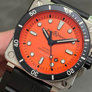 Đồng hồ Bell & Ross BR 03-92 Diver Orange Rep 11 Dây Cao Su Màu Đen 42mm (8)