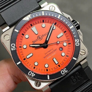 Đồng hồ Bell & Ross BR 03-92 Diver Orange Rep 11 Dây Cao Su Màu Đen 42mm (8)