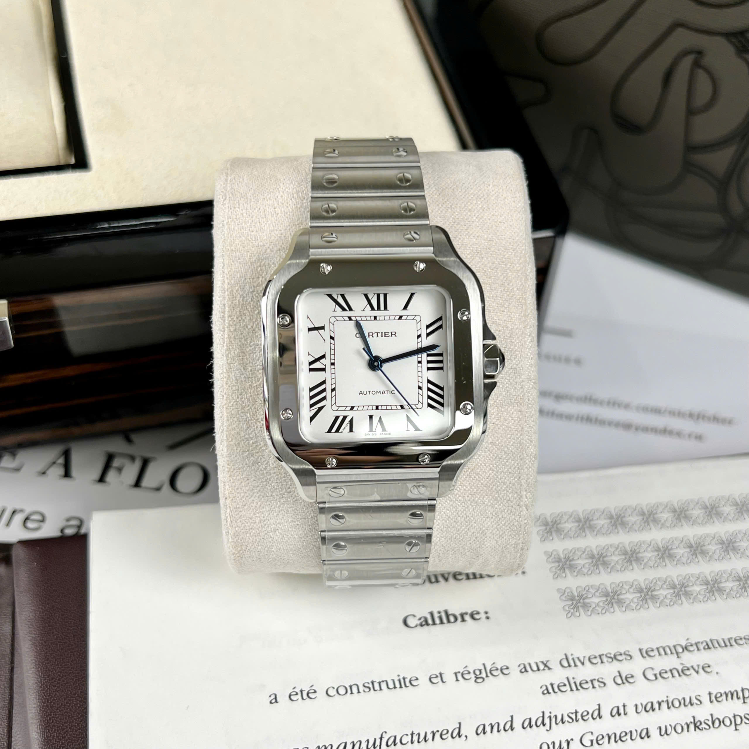 Đồng Hồ Cartier Santos de Cartier Replica Cao Cấp Mặt Trắng Xưởng BV (5) Đồng Hồ Cartier Santos de Cartier Replica Cao Cấp Mặt Trắng Xưởng BV (9)
