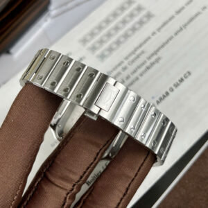 Đồng Hồ Cartier Santos de Cartier Replica Cao Cấp Mặt Trắng Xưởng BV (9)