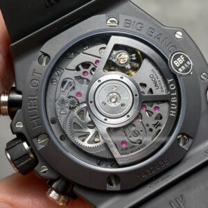 Đồng Hồ Hublot Big Bang Unico Gốm Đen Dây Cao Su One Click Rep 11 Xưởng BBF 42mm (2)