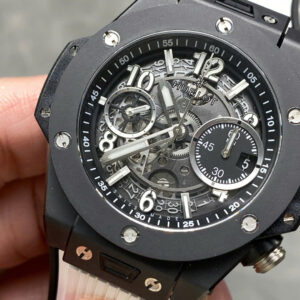 Đồng Hồ Hublot Big Bang Unico Gốm Đen Dây Cao Su One Click Rep 11 Xưởng BBF 42mm (2)