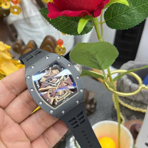 Đồng Hồ Richard Mille RM47 Samurai Super Fake Cao Cấp Dây Cao Su Màu Đen 43mm (9)