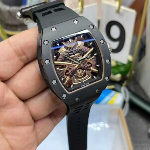 Đồng Hồ Richard Mille RM47 Samurai Super Fake Cao Cấp Dây Cao Su Màu Đen 43mm (9)