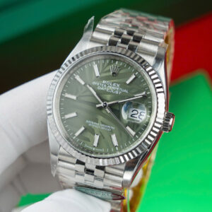 Đồng Hồ Rolex DateJust 126234 Rep 1 1 Mặt Xanh Cây Lá Nhà Máy Clean 36mm (1)