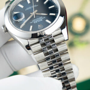 Đồng Hồ Rolex DateJust 126300 Rep 1 1 Mặt Xanh Niềng Trơn Xưởng VS 41mm (3)