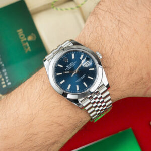 Đồng Hồ Rolex DateJust 126300 Rep 1 1 Mặt Xanh Niềng Trơn Xưởng VS 41mm (3)