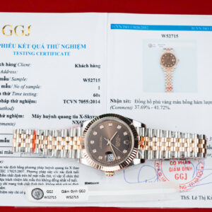 Đồng Hồ Rolex DateJust 126331 Bọc Vàng Mặt Chocolate Rep 1 1 Xưởng GM V5 41mm (1)