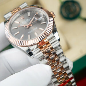 Đồng Hồ Rolex DateJust 126331 Bọc Vàng Thật Mặt Số Xám Xưởng GM V5 41mm (13)