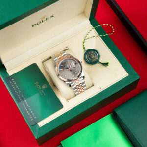 Đồng Hồ Rolex DateJust 126331 Bọc Vàng Thật Mặt Số Xám Xưởng GM V5 41mm (13)