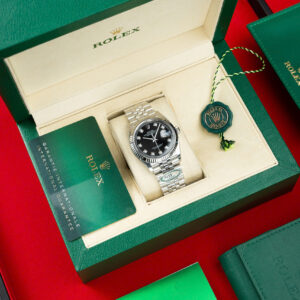 Đồng Hồ Rolex DateJust 126334 Mặt Đen Đính Đá Nhà Máy Clean Rep 1 1 41mm (3)