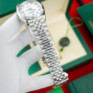 Đồng Hồ Rolex DateJust 126334 Mặt Trắng La Mã Nhà Máy VS Rep 1 1 36mm (10)