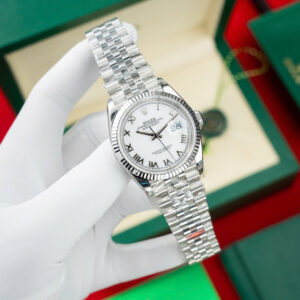 Đồng Hồ Rolex DateJust 126334 Mặt Trắng La Mã Nhà Máy VS Rep 1 1 36mm (10)