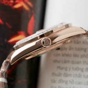 Đồng Hồ Rolex Day-Date 228345RBR Bọc Vàng Hồng Chế Tác Moissanite Baguette 40mm (8)