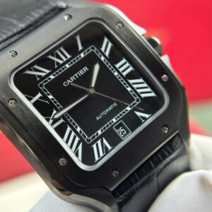 Đồng Hồ Cartier Black ADLC Replica Cao Cấp Dây Da Màu Đen Nhà Máy BV (11)