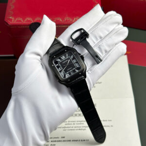 Đồng Hồ Cartier Black ADLC Replica Cao Cấp Dây Da Màu Đen Nhà Máy BV (11)