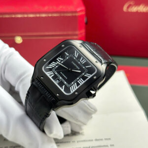 Đồng Hồ Cartier Black ADLC Replica Cao Cấp Dây Da Màu Đen Nhà Máy BV (11)