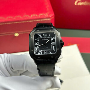 Đồng Hồ Cartier Black ADLC Replica Cao Cấp Dây Da Màu Đen Nhà Máy BV (11)