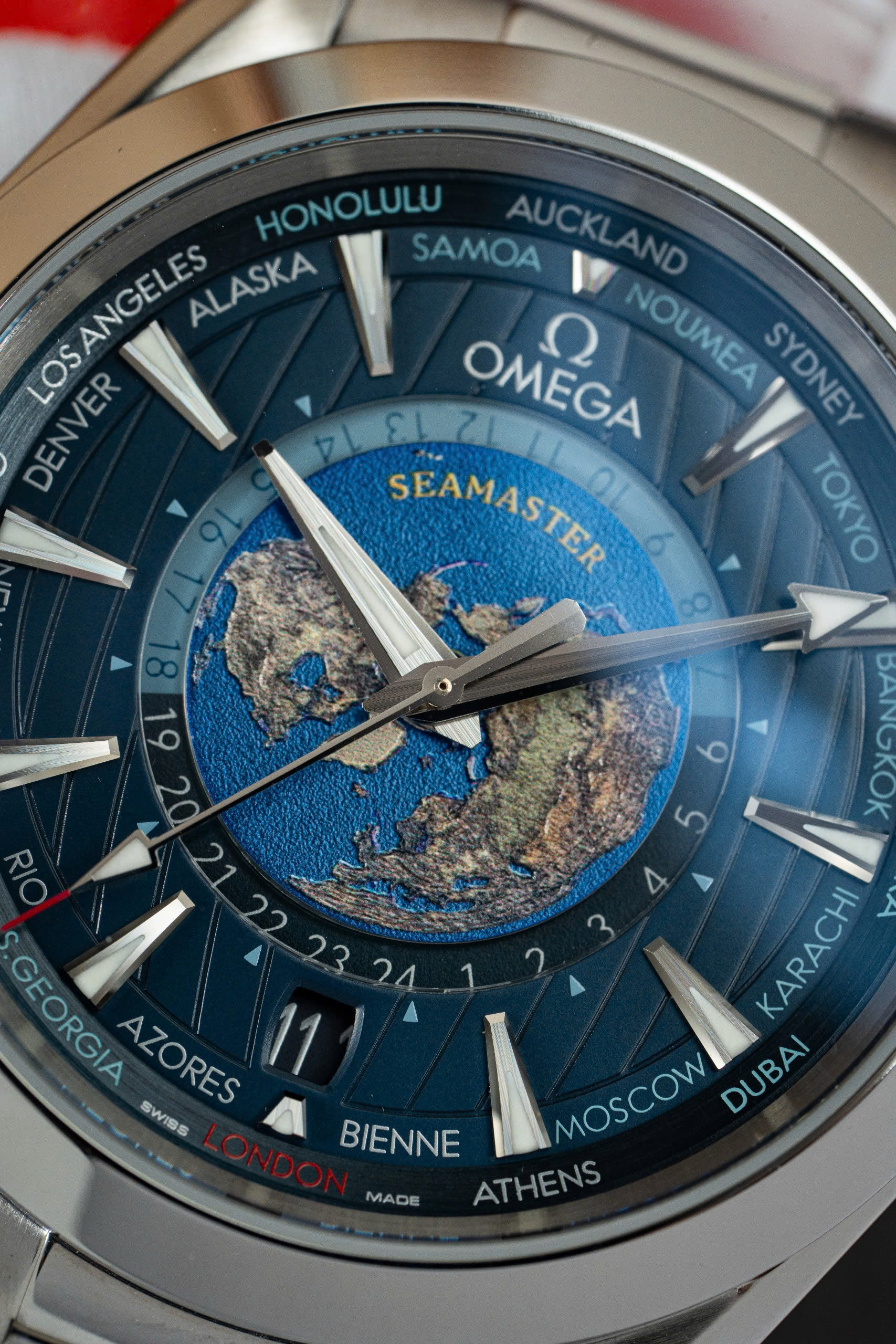 Đồng Hồ Chế Tác Omega Aqua Terra Worldtimer Mặt Xanh Nhà Máy N1 43mm (11)