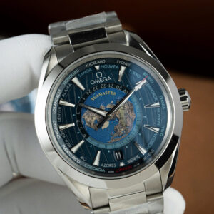Đồng Hồ Chế Tác Omega Aqua Terra Worldtimer Mặt Xanh Nhà Máy N1 43mm (2)