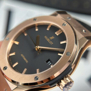 Đồng Hồ Hublot Classic Fusion King Gold Chế Tác Nhà Máy JJF Mặt Số Đen 42mm (1)