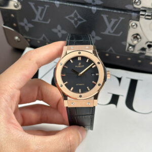Đồng Hồ Hublot Classic Fusion King Gold Chế Tác Nhà Máy JJF Mặt Số Đen 42mm (1)