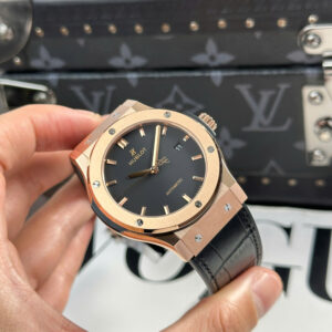 Đồng Hồ Hublot Classic Fusion King Gold Chế Tác Nhà Máy JJF Mặt Số Đen 42mm (1)