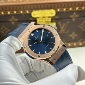 Đồng Hồ Hublot Classic Fusion King Gold Chế Tác Nhà Máy JJF Mặt Số Xanh Blue 42mm (1)