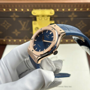 Đồng Hồ Hublot Classic Fusion King Gold Chế Tác Nhà Máy JJF Mặt Số Xanh Blue 42mm (1)