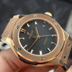 Đồng Hồ Hublot Classic Fusion King Gold Rep 11 Cao Cấp Mặt Số Đen Nhà Máy JJF 38mm (1)