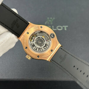 Đồng Hồ Hublot Classic Fusion King Gold Rep 11 Cao Cấp Mặt Số Xám Nhà Máy JJF 38mm (9)