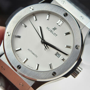 Đồng Hồ Hublot Classic Fusion Titanium Chế Tác Nhà Máy JJF Mặt Số Trắng 42mm (5)