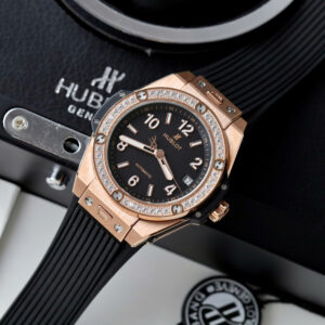 Đồng Hồ Hublot Rep 11 Big Bang One Click King Gold Đính Đá Baguette 39mm (9)