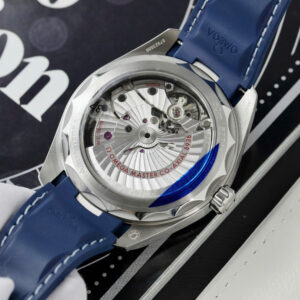 Đồng Hồ Omega Replica Aqua Terra World Timer Dây Cao Su Màu Xanh Nhà Máy VS 41mm (9)