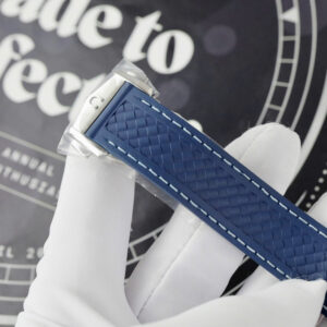 Đồng Hồ Omega Replica Aqua Terra World Timer Dây Cao Su Màu Xanh Nhà Máy VS 41mm (9)