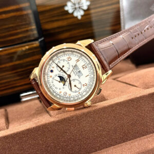 Đồng Hồ Patek Philippe Fake Cao Cấp Grand Complications 5270J Dây Da Nâu